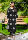Majestica By Kadlee Rayon Printed Long Kurti With Bottom Suppliers In India